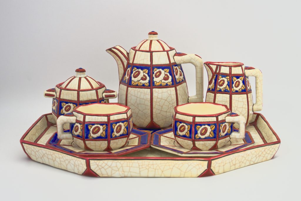 Longwy art deco tea service