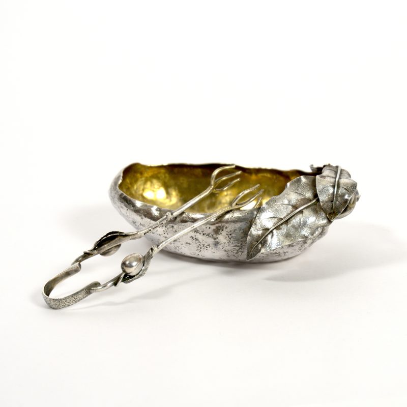 Gorham olive dish and tongs