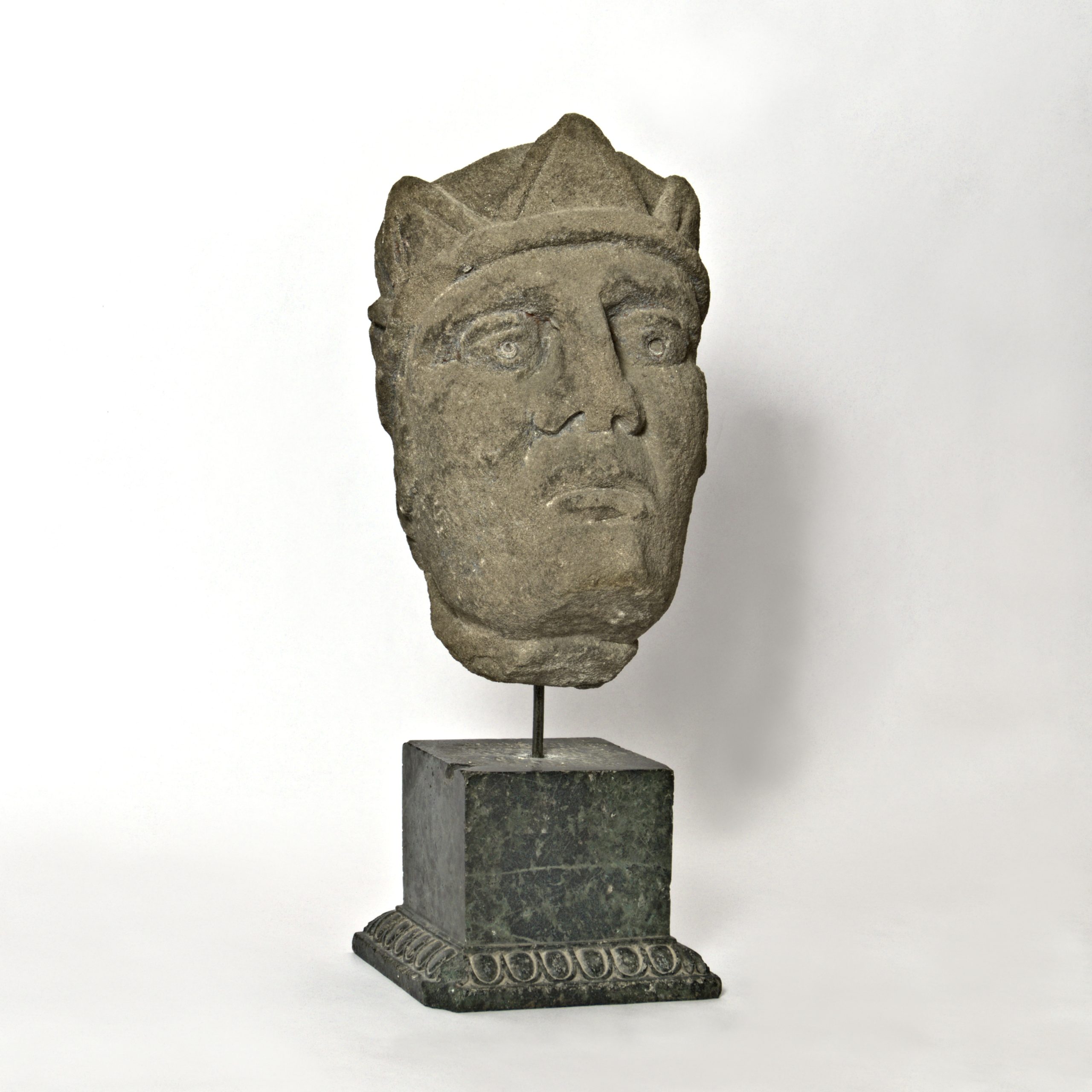 Sandstone Corbel with the Head of a King - Image 2