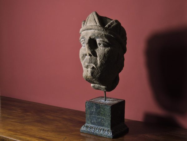 Sandstone Corbel with the Head of a King