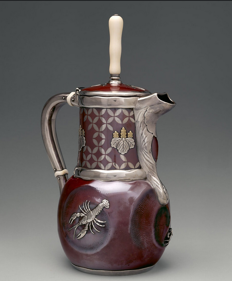 Tiffany mixed metals chocolate pot