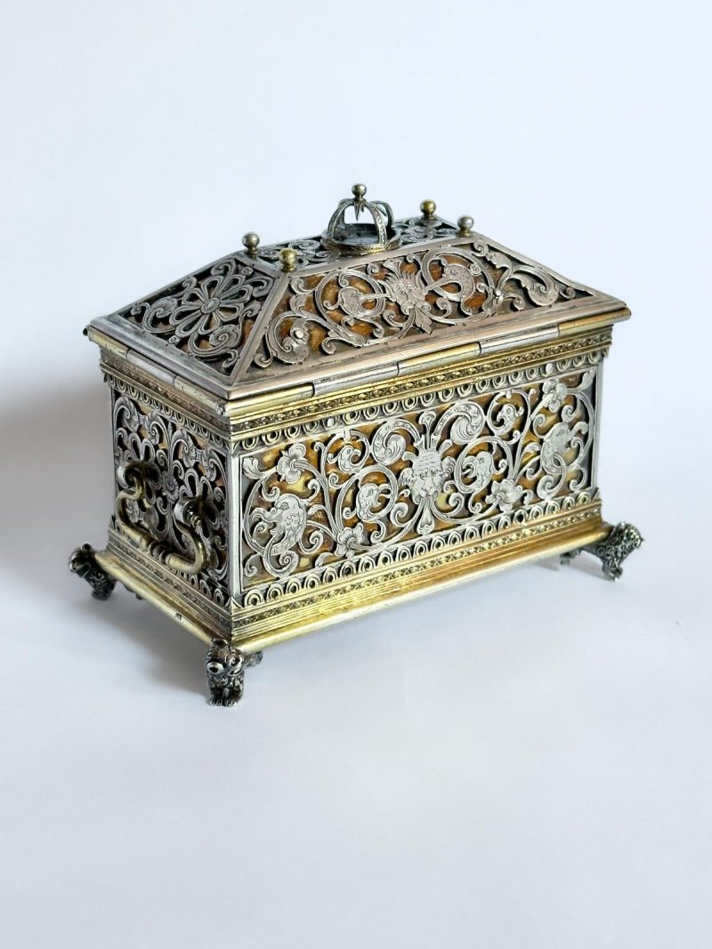 Miniature Silver-gilt Marriage Casket